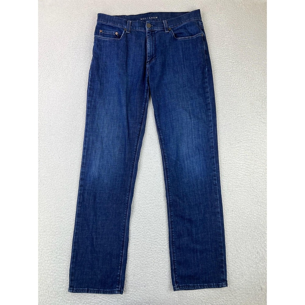 Mott & Bow Jeans Mens 32x34 Blue Straight Stretch Denim Medium Wash Pants Casual
